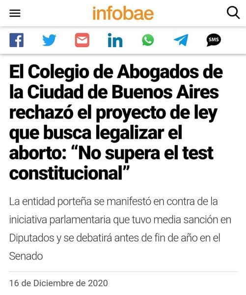 El Proyecto de Aborto "NO SUPERA EL TEST CONSTITUCIONAL"