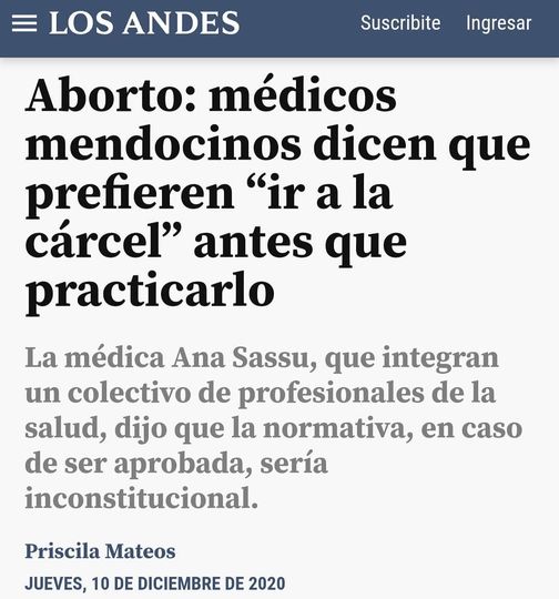 MÁS DE 1.000 MÉDICOS MENDOCINOS FIRMARON UN DOCUMENTO CONTRA EL ABORTO